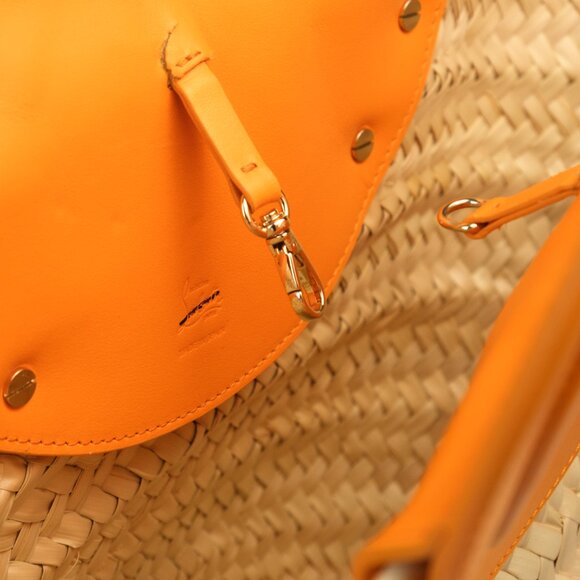 Christian Louboutin Small Biloumoon Basketweave Handbag, Orange - Picture 4 of 13